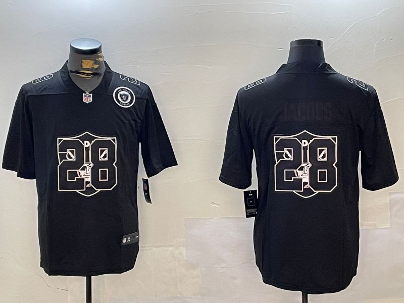 Men Oakland Raiders #28 Jacobs Black 2024 Nike Limited NFL Jersey style 12302